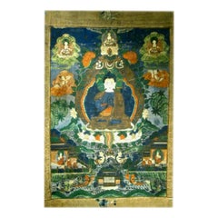 A Very Good Tibetan Thangka Depicting Buddha Nagaraja, 19th Century or Earlier