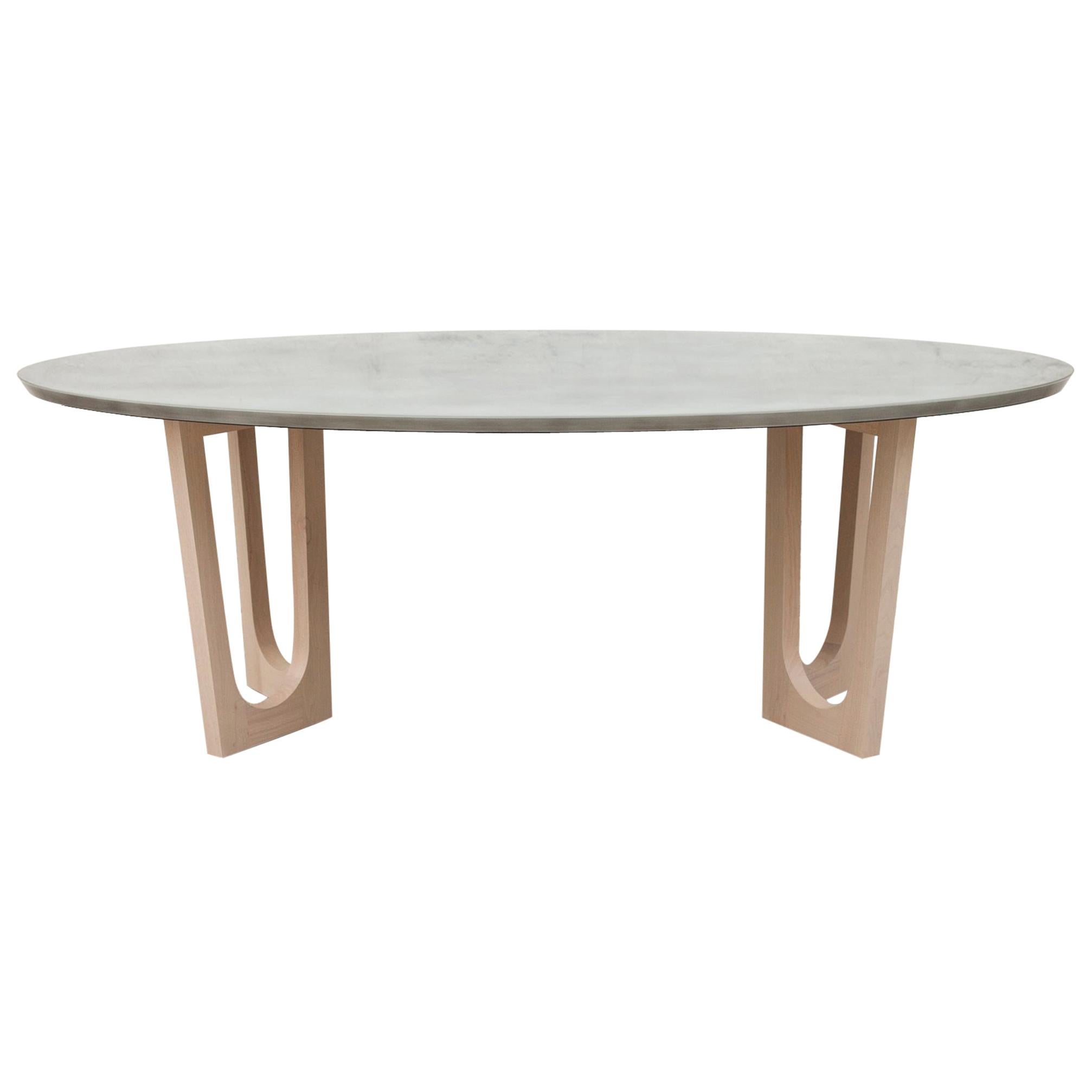 Moore Dining Table, Customizable Metal, Resin and Wood