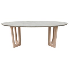 Moore Dining Table, Customizable Metal, Resin and Wood