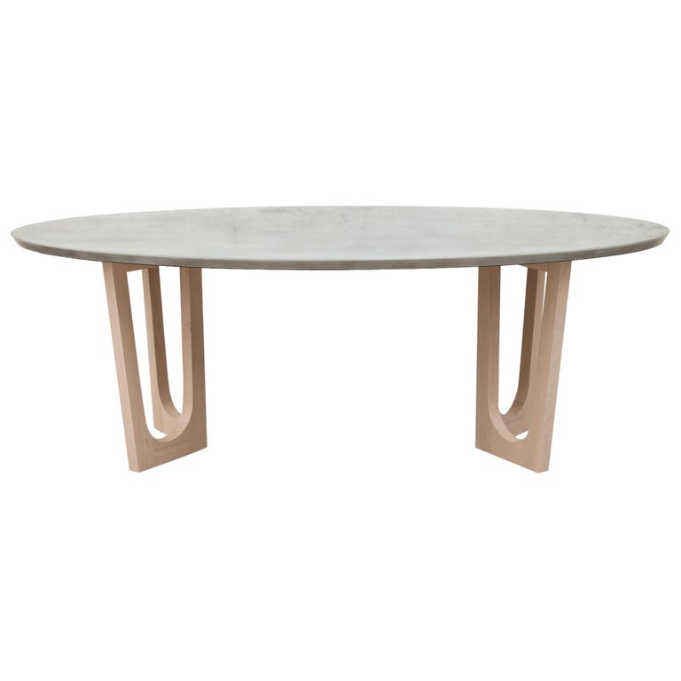 Moore Dining Table, Customizable Metal, Resin and Wood For Sale