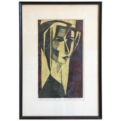 Wood Block Print by Itzhak Sankowsky