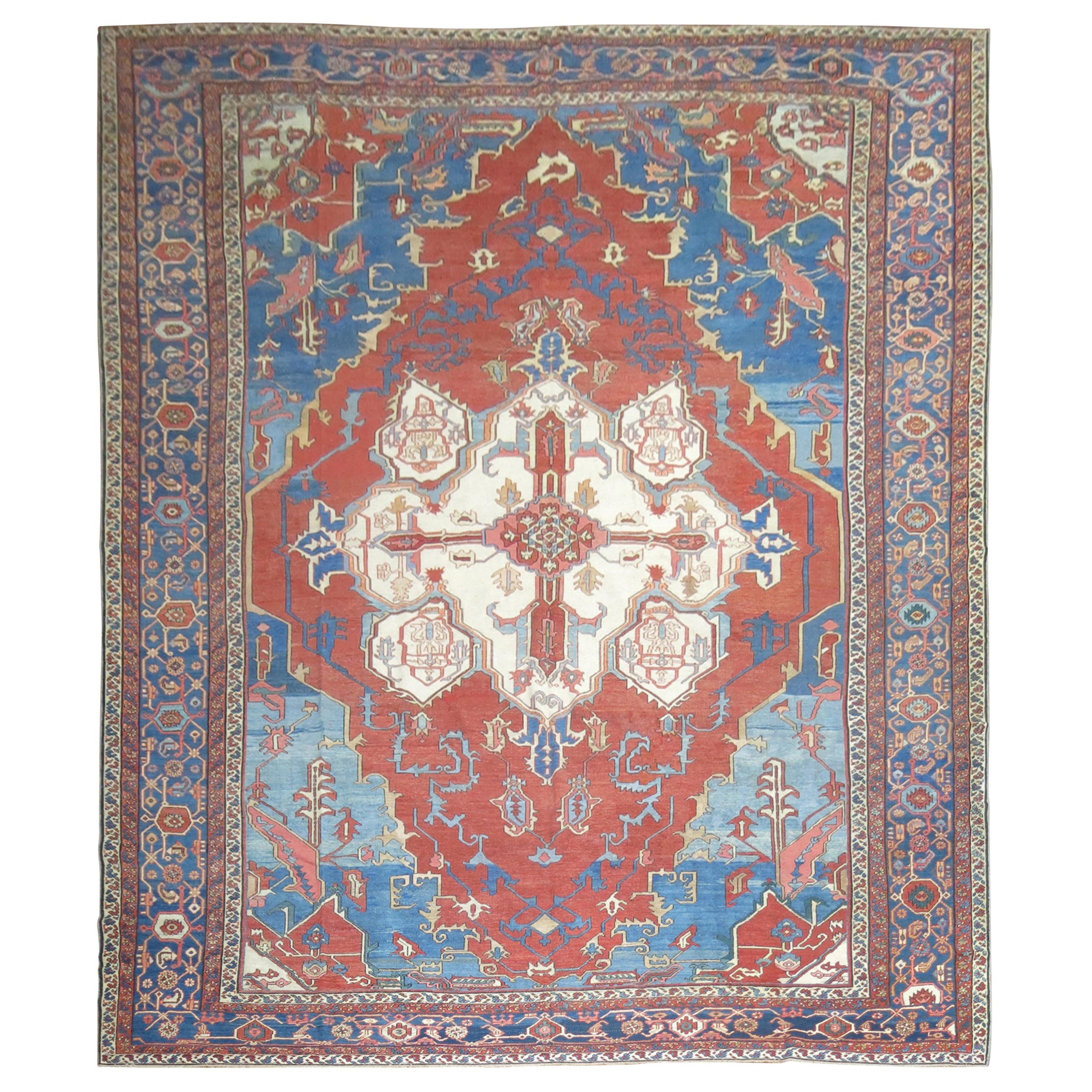 Colección Zabihi Alfombra Persa Antigua Serapi Heriz