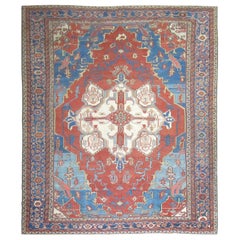 Zabihi Collection Antique Persian Serapi Heriz Rug