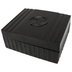 Black Bakelite American Art Deco Storage Box