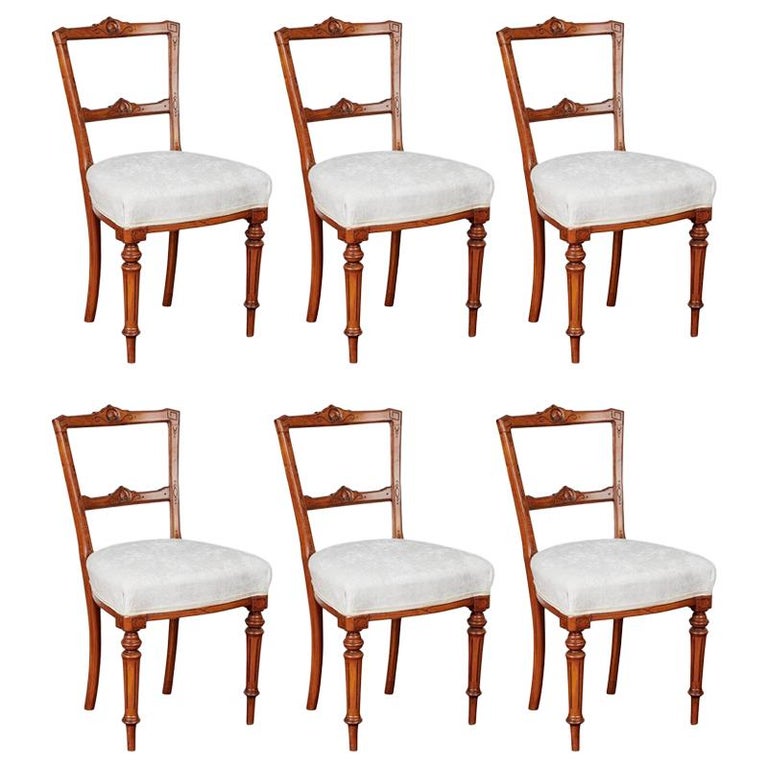 19th Century French Oak Dining Chairs Louis Xvi Set Of Six For 19th Century French Oak Dining Chairs Louis Xvi Set Of Six For