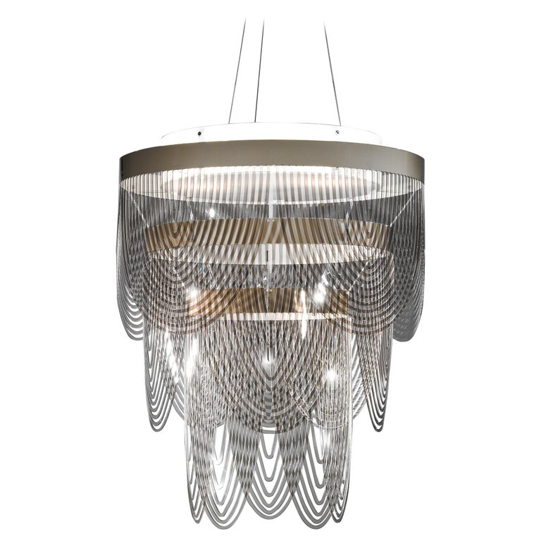 Slamp Ceremony Small Pendant Light In Fumé By Bruno Rainaldi For Slamp Ceremony Small Pendant Light In Fumé By Bruno Rainaldi