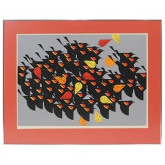 Limited edition serigraph "Birds of a Feather" (Red-Winged Blackbirds)