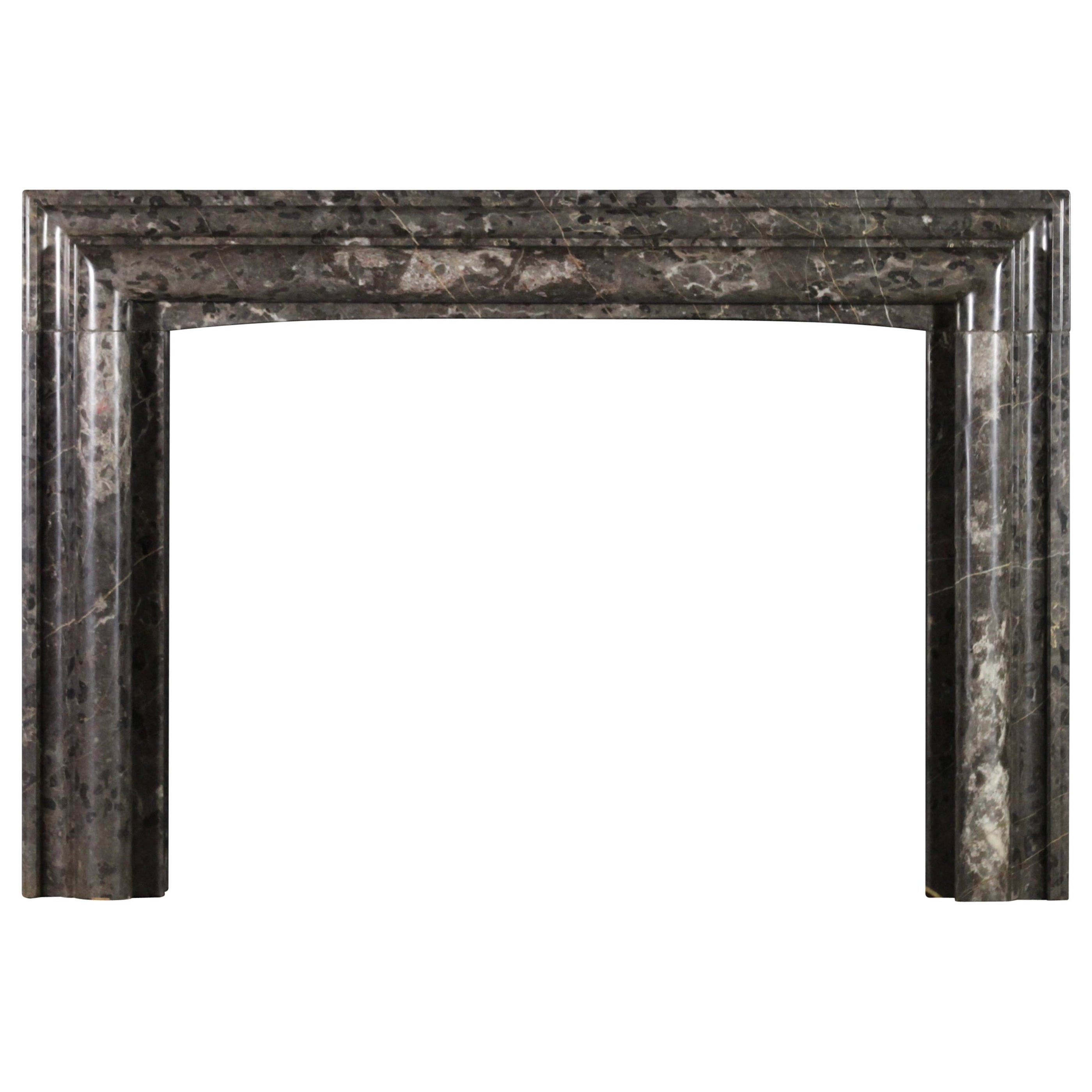 Timeless European Bolection Marble Fireplace Surround For Sale