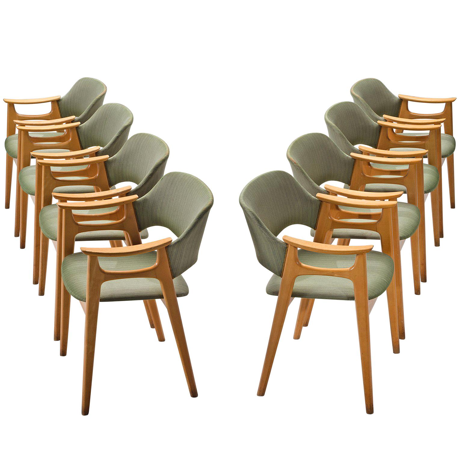 Set of Eight Norwegian Dining Chairs