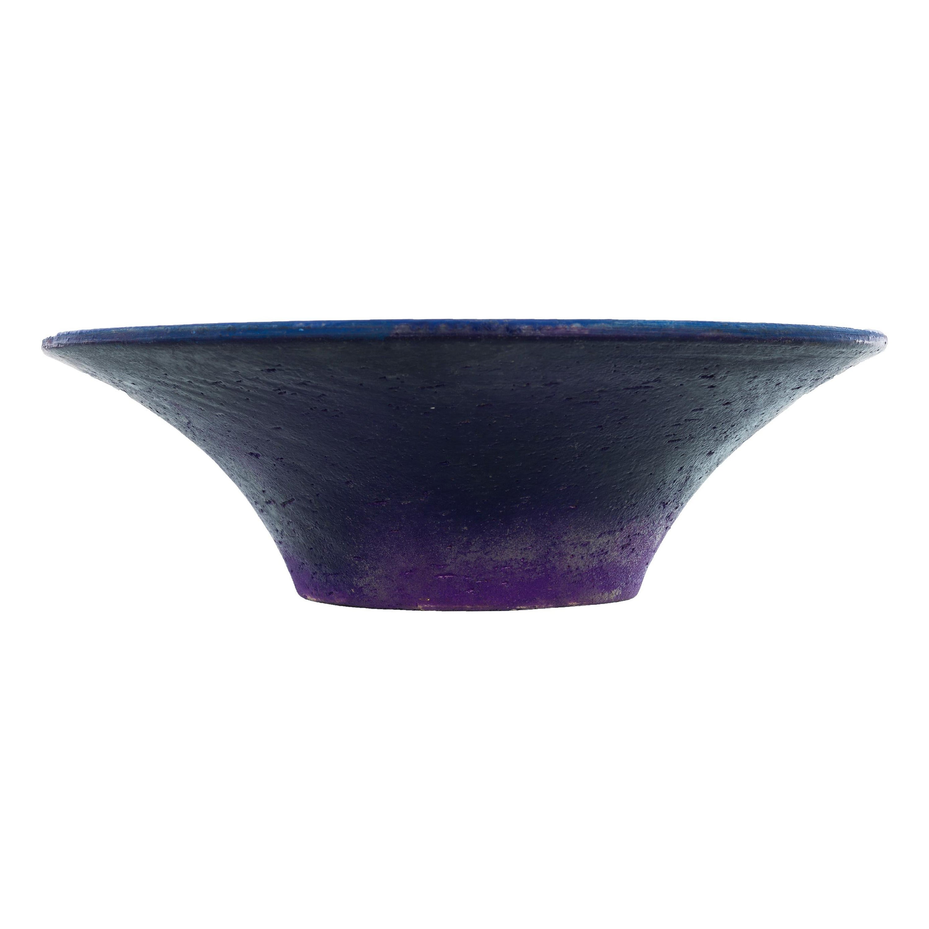Fantoni für Raymor Deep Purple and Blue Keramikschale 1955