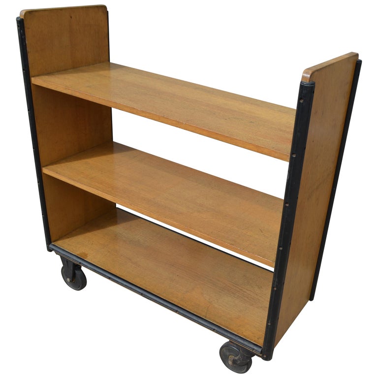 Rolling Library Book Cart, circa 1970s at 1stdibs