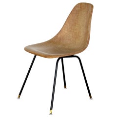 Fiberglass-Encasted Fabric Mesh Shell Chair