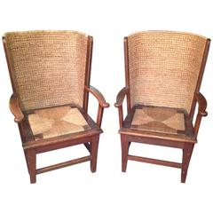 Pair of 19th Century Scottish Oakey Child's Armchairs