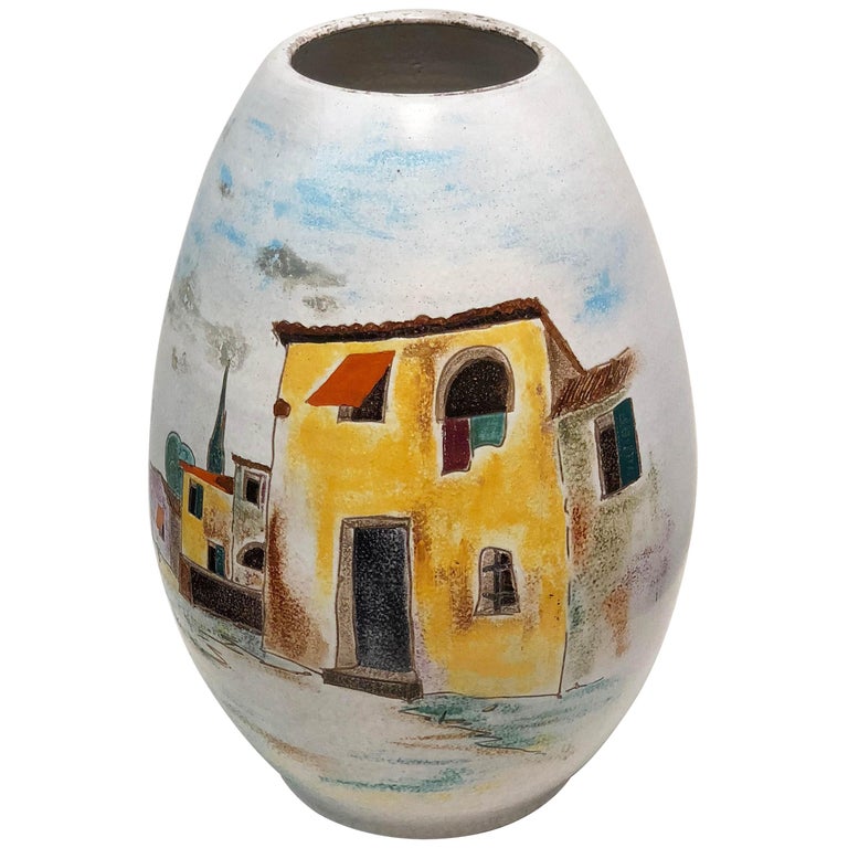 Italian Sommerso Large Floor Vase For Sale at 1stdibs