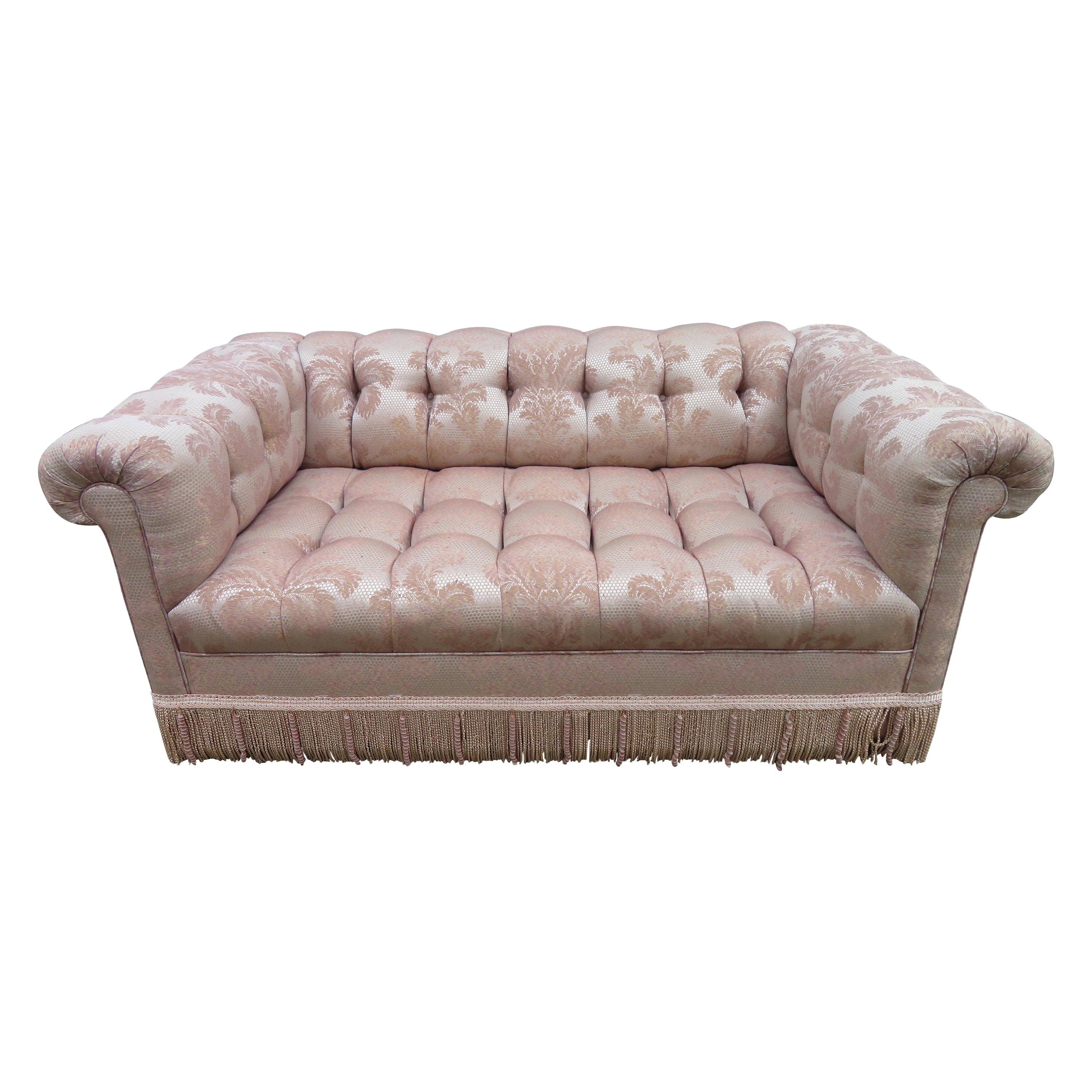 Magnificent Directional Biscuit Tufted Party Loveseat Sofa Modern For Sale