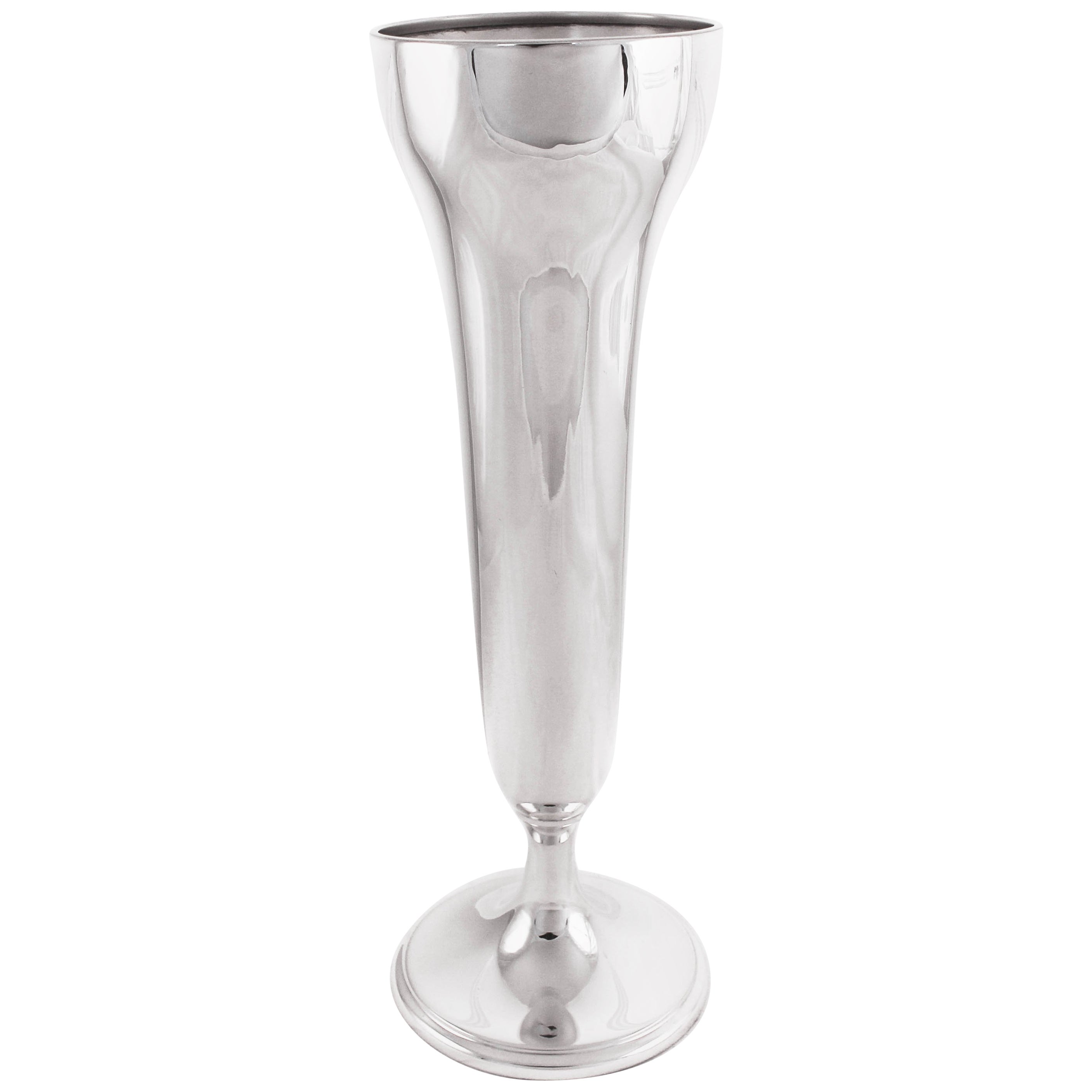 Sterling Trumpet Vase For Sale at 1stDibs