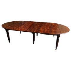 Antique Large Mahogany Expanding Dining Table, French, 19th Century