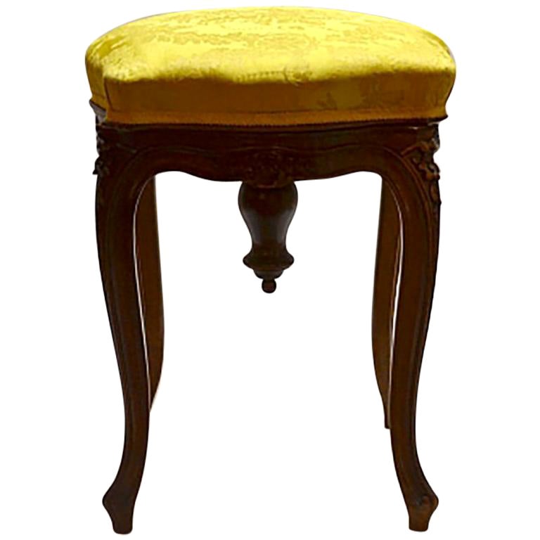 Antique French Walnut Piano Stool, circa 1870-1890 For Sale at 1stDibs