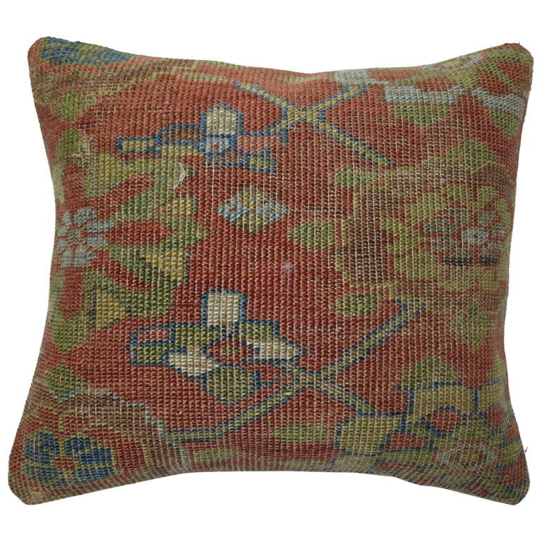 Malayer Rug Floor Pillow with Herati Design For Sale at 1stdibs