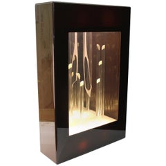 Modernist Light Box with Sculptural Interior, Signed Briglio