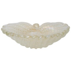 Large Scale Clam Shell Murano Glass Dish