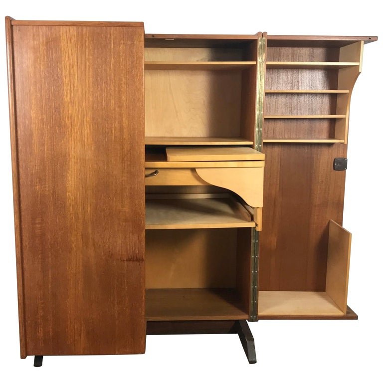 Mummenthaler And Meier Magic Box Folding Desk Cabinet For At Desk In A Box Magic Danish Teak Work Station By Mummenthaler And