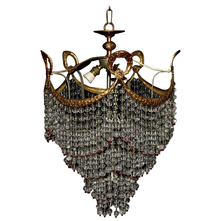 Beaded Waterfall Crystal Chandel Antique Ceiling Lamp Re Art Beaded Waterfall Crystal Chandel Antique Ceiling Lamp Re Art Nouveau For