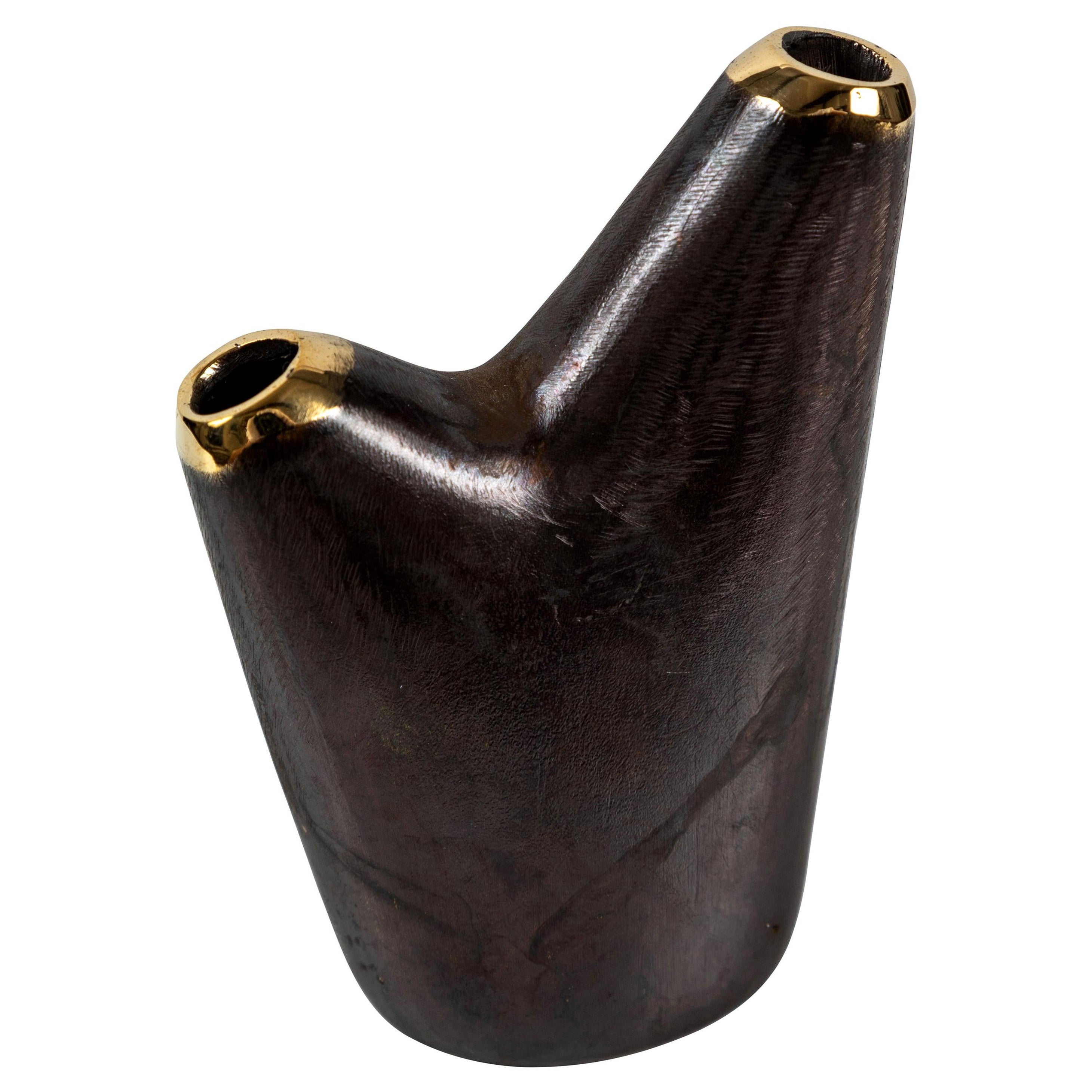 Carl Auböck Model #3794/1 'Aorta' Brass Vase For Sale