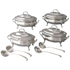 George III Silver Sauce Tureens from the Speaker Smith Service, London 1774
