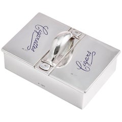 20th Century Silver Cigar and Cigarette Box by Mappin & Webb Date London 1905