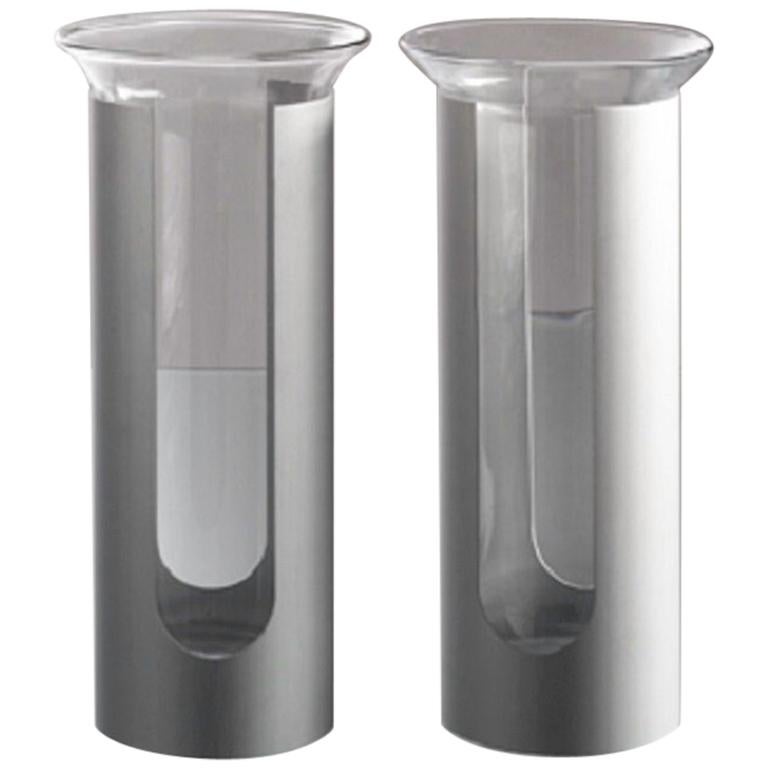 Danese Milano Camicia Stainless Steel And Gl Vase For At Danese Milano Camicia Stainless Steel And Gl Vase For