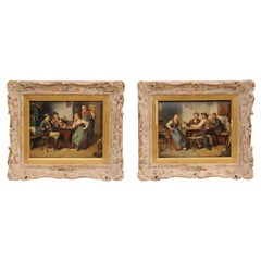 Pair of Oil Paintings of Tavern Scenes, Signed & Dated “C. Ostersetzer, 1903"