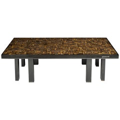 Coffee Table Rectangular in Tiger Eyes by Etienne Allemeersch