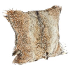 Luxury Coyote Fur Throw Pillows