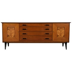 Elegant 1950s Midcentury Italian Buffet in the Style of Renzo Rutili