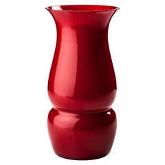 Venini Small Lady Glass Vase in Red by Leonardo Lanucci
