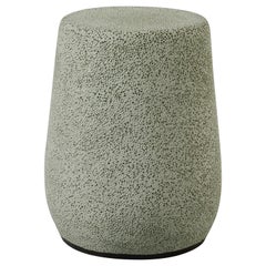 'Lightweight Porcelain' Stool and Side Table by Djim Berger, Grey Green