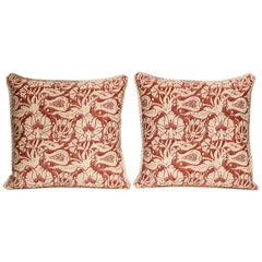 Pair of Fortuny Fabric Cushions in the Malagrana Pattern