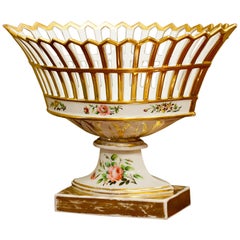Old Paris Porcelain Reticulated Compote, Paris, circa 1815