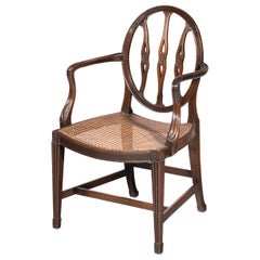 George III Period Mahogany Framed Elbow Chair