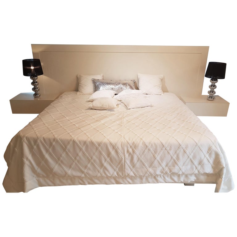 Illuminated Ello Platform Bed with Integrated Nightstands and Headboard