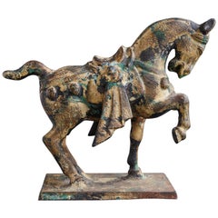 20th Century Cast Iron Circus or Parade Toy Horse
