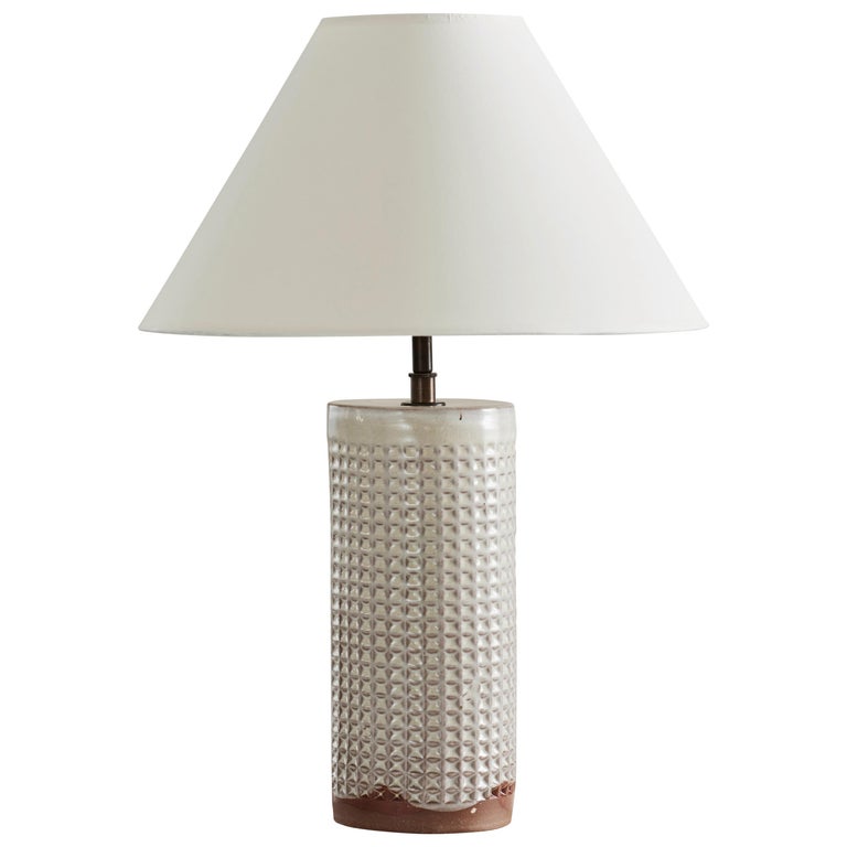 Portland Lamp, Ceramic Sculptural Table Lamp by Dumais Made For Sale at