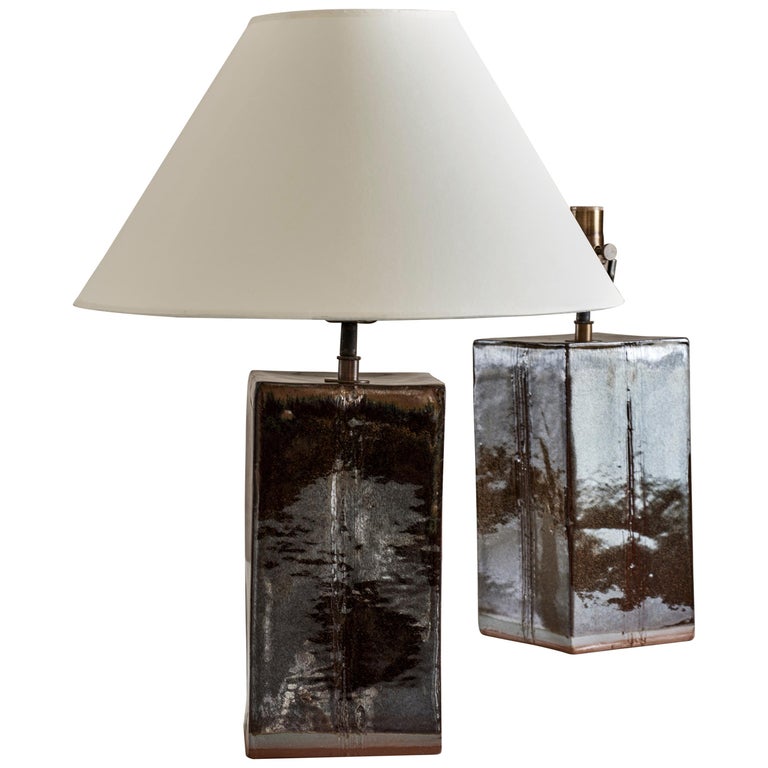 Portland Lamp, Ceramic Sculptural Table Lamp by Dumais Made For Sale at