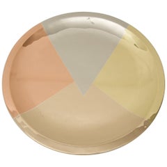 Retro Mixed-Metal Round Tray