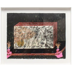 Andrew Schoultz 'Untitled 'Monument to Darkness I' Mixed-Media Collage Artwork