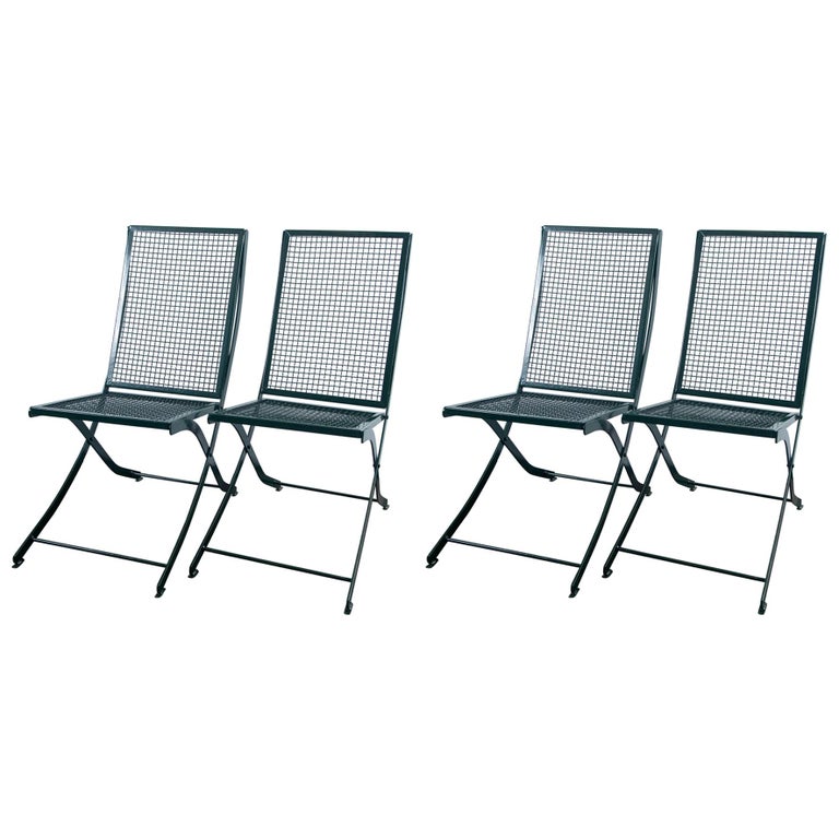 Set Of Four French Iron Garden Chairs For At 1stdibs Set Of Four French Iron Garden Chairs For