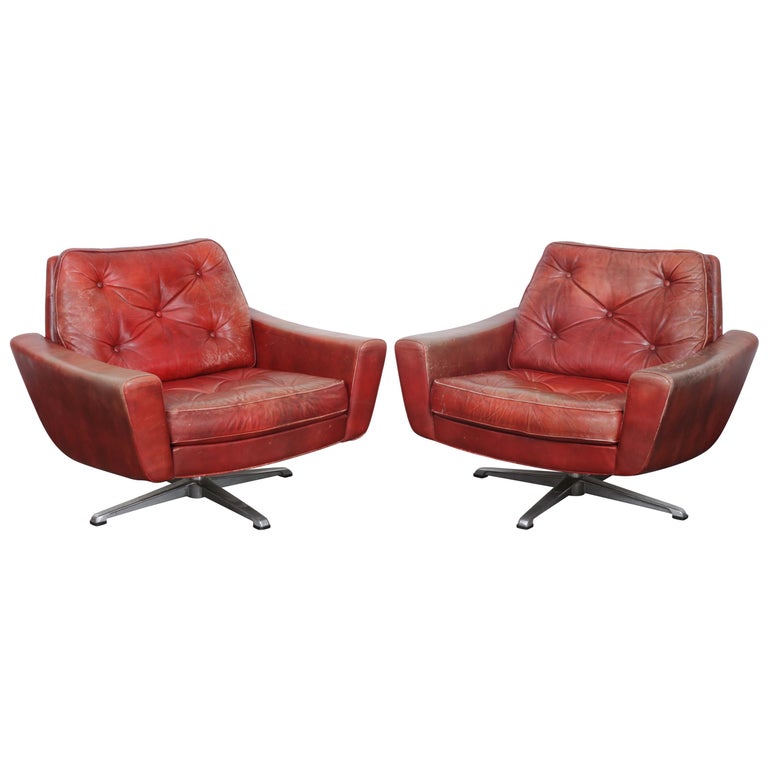 red leather swivel chair faux leather pair of 1960s swedish red leather tufted swivel chairs for sale at 1stdibs red leather swivel chair faux leather pair of 1960s swedish red leather tufted swivel chairs for sale at 1stdibs