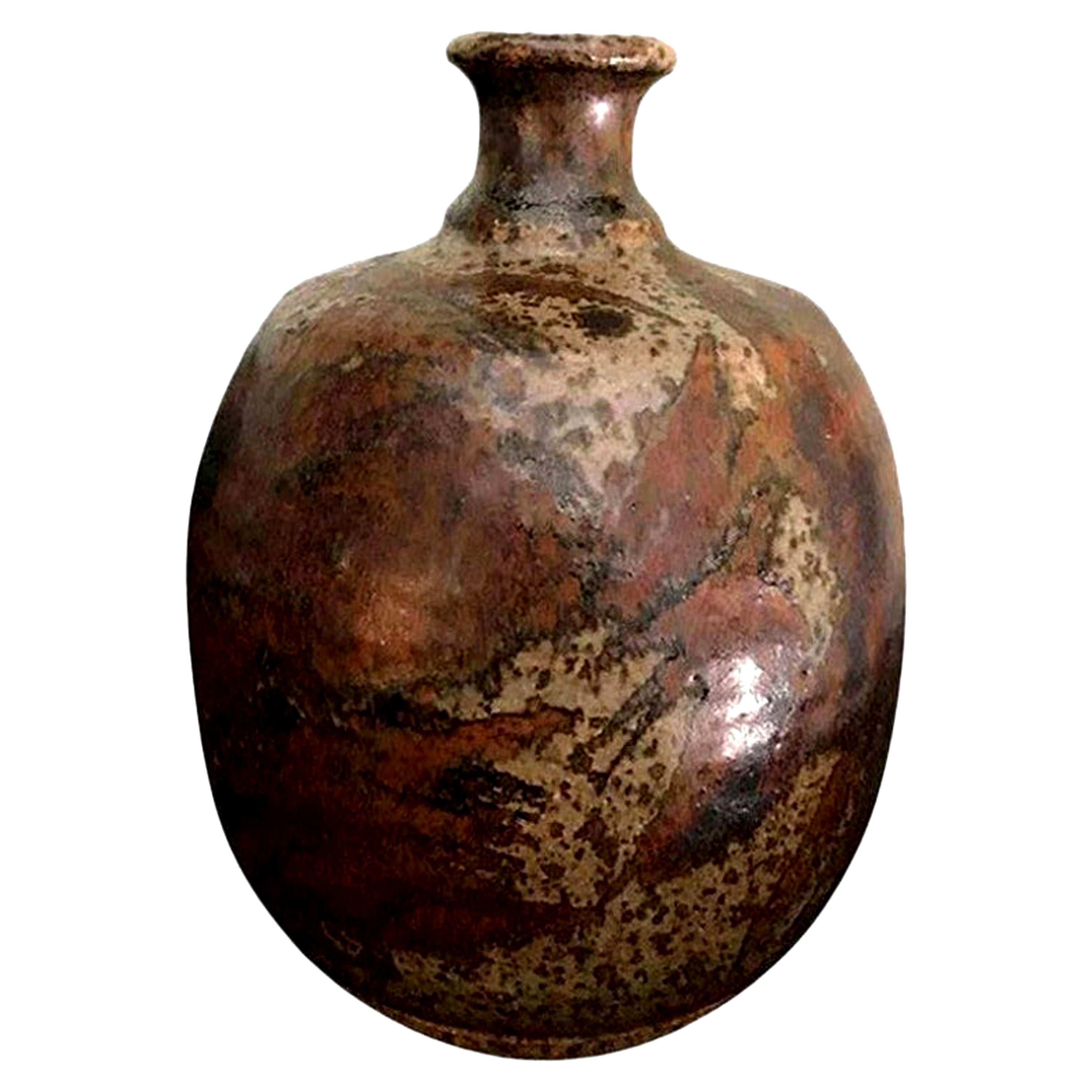 Peter Voulkos Signed Mid-Century Modern Stoneware Pottery Vase, circa 1950s
