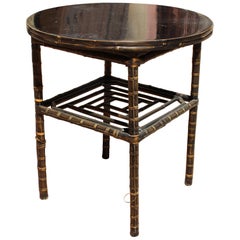 1950s Chinese Bamboo Side Table